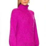 Line and Dot  Bennett Sweater in Plum Size Medium Turtleneck Long Sleeve Knit Photo 1
