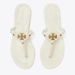 Tory Burch  | Mini Miller Jelly Sandal Ivory Cream/Pastel Yellow with Gold Emblem Photo 0