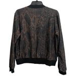 Agnes & Dora  Bomber Jacket Black XXXL Snake Skin Zip Up Pocket Photo 5