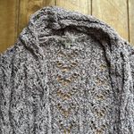 POL Cozy Gray Open Weave Women's Long Cardigan Small Photo 1