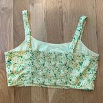 Aerie  Floral Tank Yellow Cropped Woven Top Size Large Photo 2