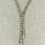 Icing Silver Tone Rhinestone Drop Necklace Photo 1