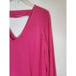 I.N.C International Pink Women XS V Neck Mini Long Sleeve Barbie Shift Dress Photo 6