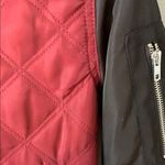 Love Tree NWT  Bomber Black & Burgundy Size Small Photo 2