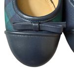 Talbots  blair ballet flats indigo blue multi plaid women's size 6M leather sole Photo 4