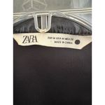 ZARA  Women's Black Faux Leather Shirt Dress‎ Shacket Size M Photo 2