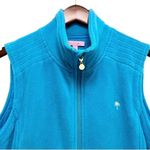 Lilly Pulitzer Fleece Vest Jacket Zip Up Turquoise Aqua Blue Outdoor sports S Photo 0