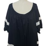 Kate Spade NWT Broom Street X  Poplin Off Shoulder Dress Black & White Size XXL Photo 3