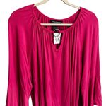 Ashley Stewart Pink Size 18/20 3/4 Flare Sleeve Top Pullover Whimsical Photo 1