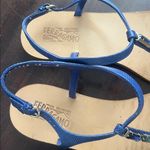 Salvatore Ferragamo Blue Gem-Embellished Sandals Photo 2