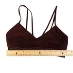 Lululemon Principal Dancer Golden Bralette Midnight Maroon Bra Brown Strappy 4 Photo 2
