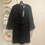 NEW Lela Rose Couture Black Dress with Lace Overlay and Sleeves Size 8 Photo 1