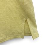 Chico's Yellow Linen Knit Top Size 0 Small Metallic Trim Short Sleeve Tunic Tee Photo 6