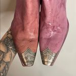 Free People | Purple Leather Brayden Cap Toe Western Booties Size 7.5 NWOB Photo 2