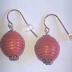 Gold Filled Dainty Dangling Brown Boho Pierced Earrings Photo 0