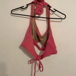 Target  Bikini Top Pink Ribbed Cutout Photo 1