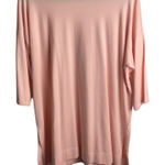 J Jill Size L Luxe Supima Ballet Sleeve Tunic Top Light Pink Casual Basic Mature Size L Photo 0
