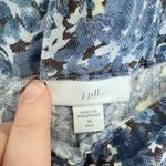 J. Jill Floral Blue Wide Leg Pull On Casual Cropped Pants Women's Size Med T Photo 2