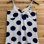 Vintage Sabary Lingerie Size Small Navy White Babydoll Lacey Strappy Tank Top Blue Photo 0