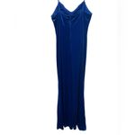 Liv Foster Velvet Strapless Gown in Canary Blue Size 14 Photo 6