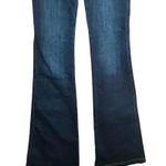 Spanx NWT Women’s Jeans Flare Dark Wash High Rise Blue Midnight Shade XS Tall Photo 2