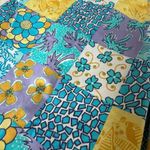 Vintage Gepetto Patchwork Floral Palm Tree Print Cropped Pants S Blue Photo 11