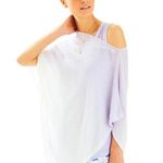 Lilly Pulitzer Lilly Pulitzer 100% Linen Marin Sweater Wrap Lilac Verben Beach Bliss Ombre OS Photo 0