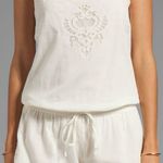 Joie  Liyah Eyelet Romper in Porcelain Lace Size M Photo 3