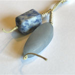 Universal Thread Boho Y Drop Semi Precious Blue Stones Necklace Photo 2