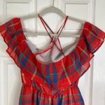 Tularosa Red Plaid Ruffle Mini Dress Halter Picnic Summer Revolve Small Photo 4