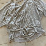 Lavender Field  Thermal Short Sleeve Crop Tie Sz M Photo 1