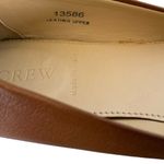 J.Crew Nora leather cap toe ballet flat with chain pink & brown Sz 6.5 Italian Photo 6