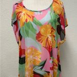 cha cha vente  Colorful Floral Swim Coverup Photo 1