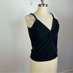 Ramy Brook  Black Surplice Tie Tank Top Photo 1