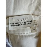 Madewell NWT  Tile White The Perfect Vintage Wide Leg Crop Jeans Size 25 Photo 9