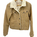 Abercrombie & Fitch Y2K Abercrombie Cord Sherpa Jacket M Tan Trucker Coat Aesthetic Streetwear‎ Photo 0