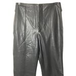 frame denim FRAME Pintuck Leather Trousers in Noir Black 8 New Womens Pants Photo 5