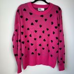 Beach Riot Sweater Callie Candy Hearts Pink Size Small Boho Coastal Loungewear Photo 3