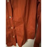 The Limited  Women's Burnt Orange Pleated Front And Back Dress Shirt Size Large Photo 3