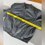Vintage Berman’s Gray Leather Jacket Coat Fur Lining Sz 16 70’s 80’s Fits Sz M Photo 8