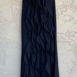 Vera Wang White by  Women’s Black Chiffon Strapless Bridesmaid Maxi Dress Size 4 Photo 3