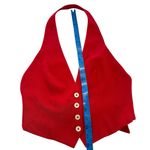 Lovers + Friends Revolve Zinnia Vest Red Size X-Small XS Cropped Halter Button Photo 7
