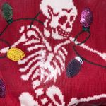 Torrid Size 3: Dancing Skeleton Pullover Crew Sweater Photo 5
