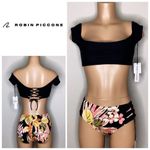 Robin Piccone New.  high waisted floral bikini. Medium. Retails $210. Photo 1
