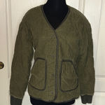 Rei Co-op REI COOPERATIVE ARMY GREEN QUILTED SNAP BUTTON JACKET Photo 0