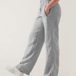 Athleta Cabo Linen Wide Leg Pant Grey Size 6 Photo 1