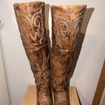 Dan Post  Distressed Brown Embossed Boots Photo 1