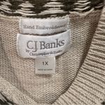 cj banks C.J. Banks hand embroidered “ugly” Christmas sweater Santa 1X Photo 3