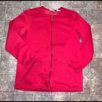 Blair Red Fleece Zip Up Sweatshirt Jacket Photo 1