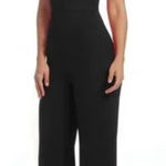 Dress the Population NWOT  Gloria collar Front Zip Jumpsuit in Black Size large Photo 0